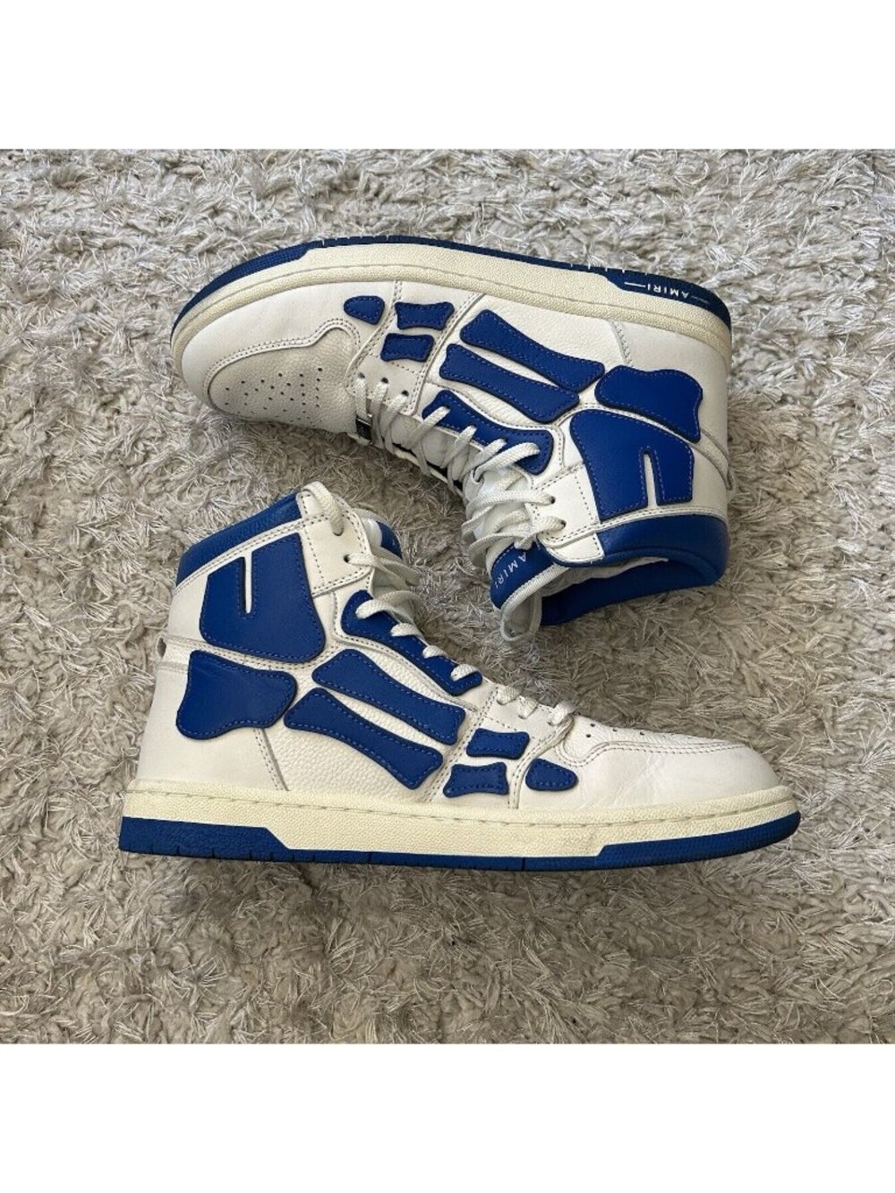 Amiri Skel Top high top blue sneaker hi jordan og white bones mike Skeleton 10